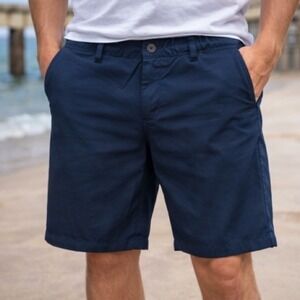 Hurley Mens Shorts Size 30 Blue Walk Flat Front Casual Navy Blue